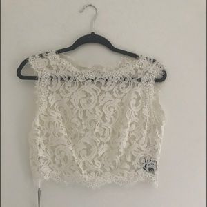 Tadashi Shoji Lace Topper (BHLDN - Anthropologie)